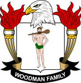 Coat of arms used by the Woodman family in the United States of America