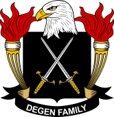 Coat of arms used by the Degen family in the United States of America