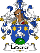 German Wappen Coat of Arms for Lederer