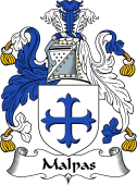 English Coat of Arms for the family Malpas