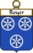 French Coat of Arms Badge for Royer