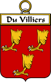French Coat of Arms Badge for Du Villiers (Villiers du)