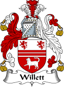 English Coat of Arms for the family Willet
