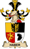 Republic of Austria Coat of Arms for Haber (de Linsberg)