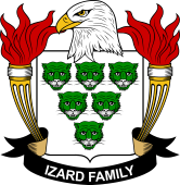 Coat of arms used by the Izard family in the United States of America