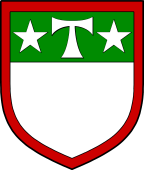 Irish Family Shield for Drury or MacDrury (Carlow)