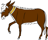 Ass or Mule Passant Collared
