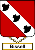 English Coat of Arms Shield Badge for Bissell
