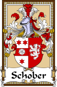 German Coat of Arms Wappen Bookplate  for Schober