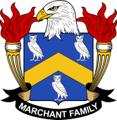 Coat of arms used by the Marchant family in the United States of America