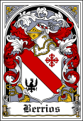 Spanish Coat of Arms Bookplate for Berrios