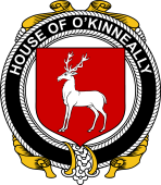 Irish Coat of Arms Badge for the O'KINNEALLY family