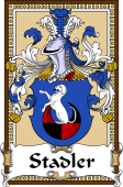 German Coat of Arms Wappen Bookplate  for Stadler