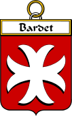 French Coat of Arms Badge for Bardet