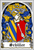 German Wappen Coat of Arms Bookplate for Schiller