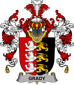 Irish Family Coat of Arms (v.25b) Grady or O'Grady
