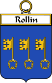 French Coat of Arms Badge for Rollin