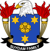 Coat of arms used by the Suydam family in the United States of America