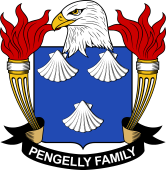 Coat of arms used by the Pengelly family in the United States of America