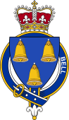 British Garter Coat of Arms for Bell (Scotland)