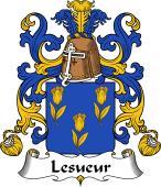 Coat of Arms from France for Lesueur (Sueur le)