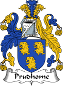 English Coat of Arms for the family Prudhome