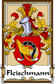 German Coat of Arms Wappen Bookplate  for Fleischmann