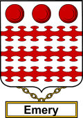English Coat of Arms Shield Badge for Emery