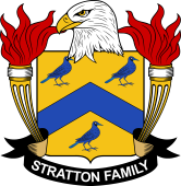 Coat of arms used by the Stratton family in the United States of America