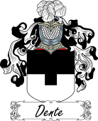 Araldica Italiana Coat of arms used by the Italian family Dente