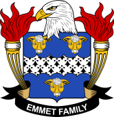 Coat of arms used by the Emmet family in the United States of America