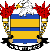 Coat of arms used by the Burdett family in the United States of America