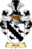English Coat of Arms (v.23) for the family Strait (s)
