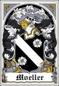 German Wappen Coat of Arms Bookplate for Moeller