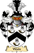 English Coat of Arms (v.23) for the family Wait (e) or Wayte