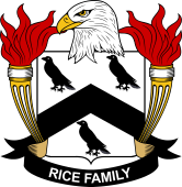 Coat of arms used by the Rice family in the United States of America