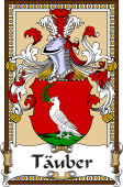 German Coat of Arms Wappen Bookplate  for Täuber