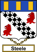 English Coat of Arms Shield Badge for Steele