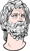 Gods and Goddesses Clipart image: Pluto (Hades) Head