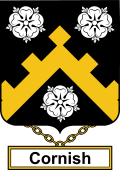English Coat of Arms Shield Badge for Cornish