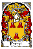 Italian Coat of Arms Bookplate for Lazari