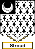 English Coat of Arms Shield Badge for Stroud or Strode