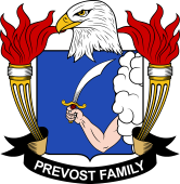 Coat of arms used by the Prevost family in the United States of America