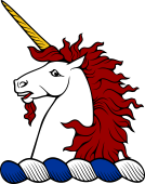 Family Crest from England for: Abbat - Unicorn Head