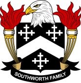 Coat of arms used by the Southworth family in the United States of America