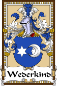German Coat of Arms Wappen Bookplate  for Wederkind