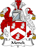 English Coat of Arms for Monck or Monk
