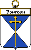 French Coat of Arms Badge for Bourdon