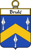 French Coat of Arms Badge for Brulé (or Brulley)