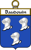 French Coat of Arms Badge for Baudouin